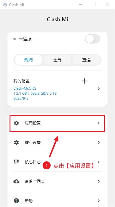 Clash Mi 应用设置 Clash Mi 应用设置